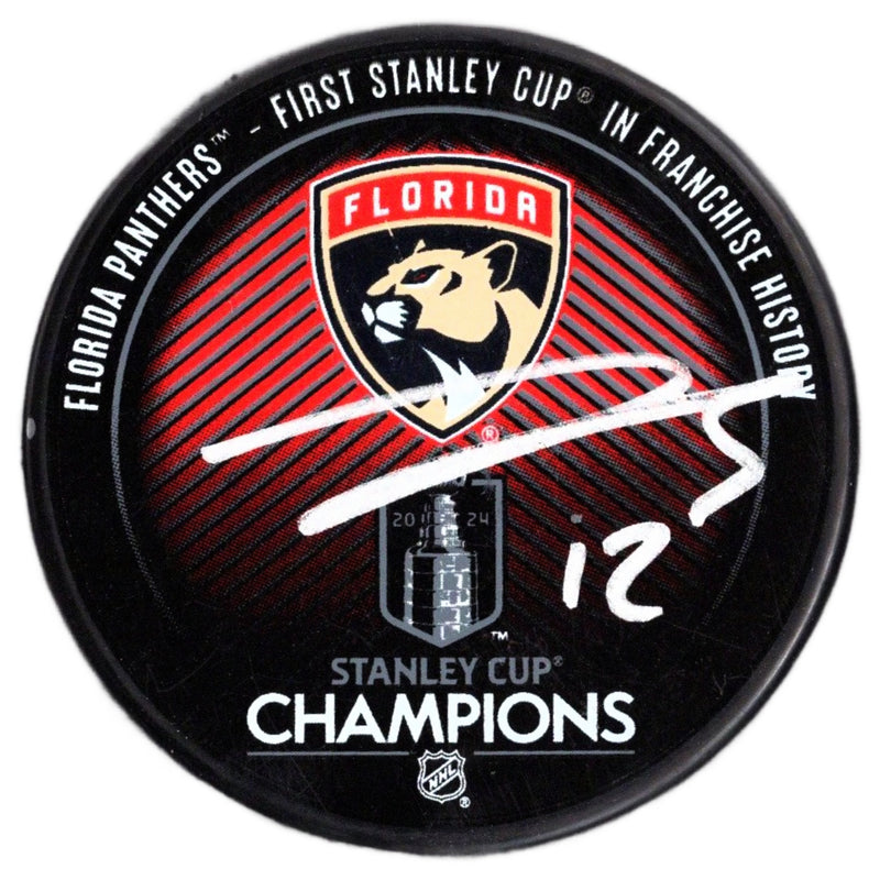 Jonah Gadjovich autographed signed Stanley Cup puck NHL Florida Panthers JSA