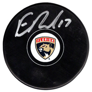 Evan Rodrigues autographed signed puck NHL Florida Panthers JSA COA