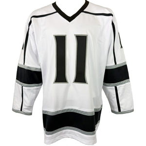 ANZE KOPITAR AUTOGRAPHED SIGNED CUSTOM WHITE PRO STYLE JERSEY JSA COA