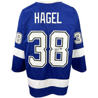 BRANDON HAGEL AUTOGRAPHED SIGNED CUSTOM BLUE PRO STYLE JERSEY JSA COA