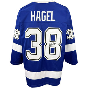 BRANDON HAGEL AUTOGRAPHED SIGNED CUSTOM BLUE PRO STYLE JERSEY JSA COA