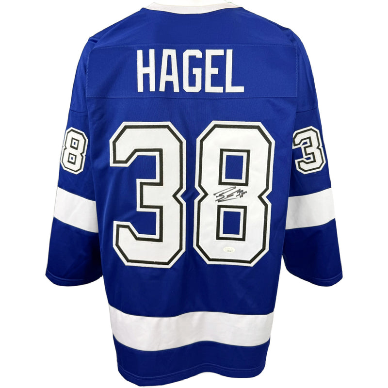 BRANDON HAGEL AUTOGRAPHED SIGNED CUSTOM BLUE PRO STYLE JERSEY JSA COA
