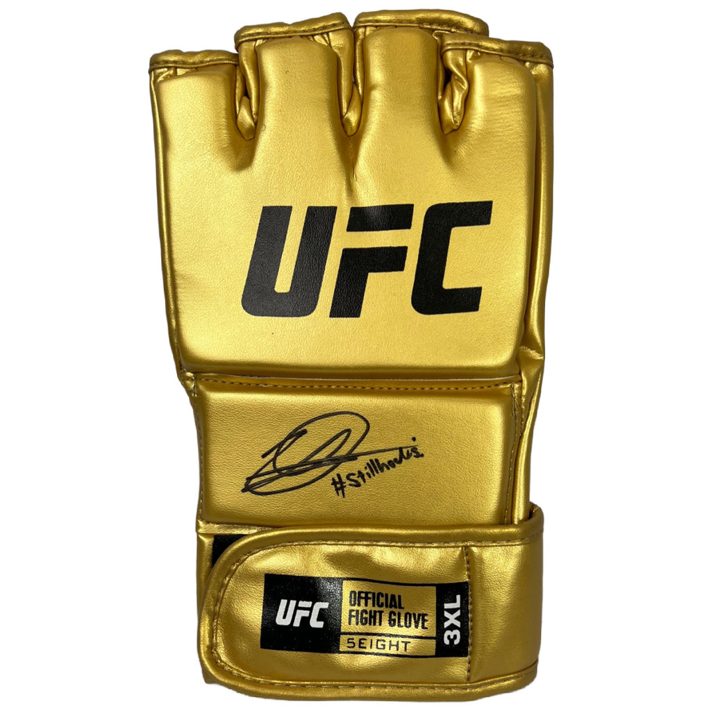 Dricus Du Plessis autographed signed inscribed gold glove UFC JSA Stillknocks