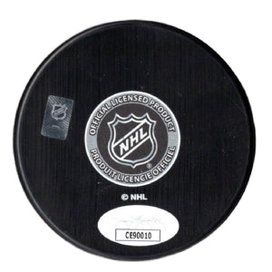 Bernie Parent autographed signed logo puck NHL Philadelphia Flyers JSA COA