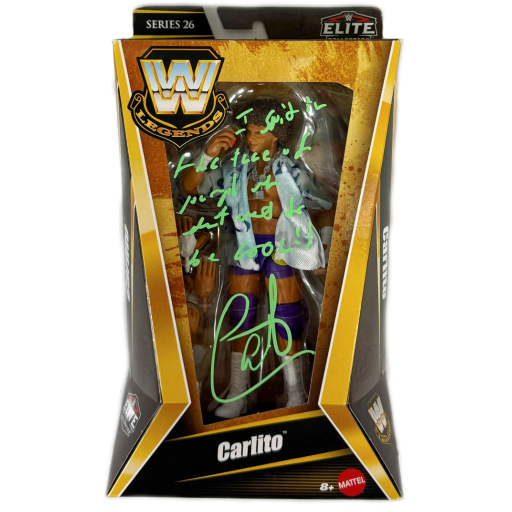 Carlito autographed signed inscribed figure JSA WWE Elite Legends Series
