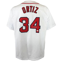 DAVID ORTIZ AUTOGRAPHED SIGNED CUSTOM WHITE PRO STYLE JERSEY JSA