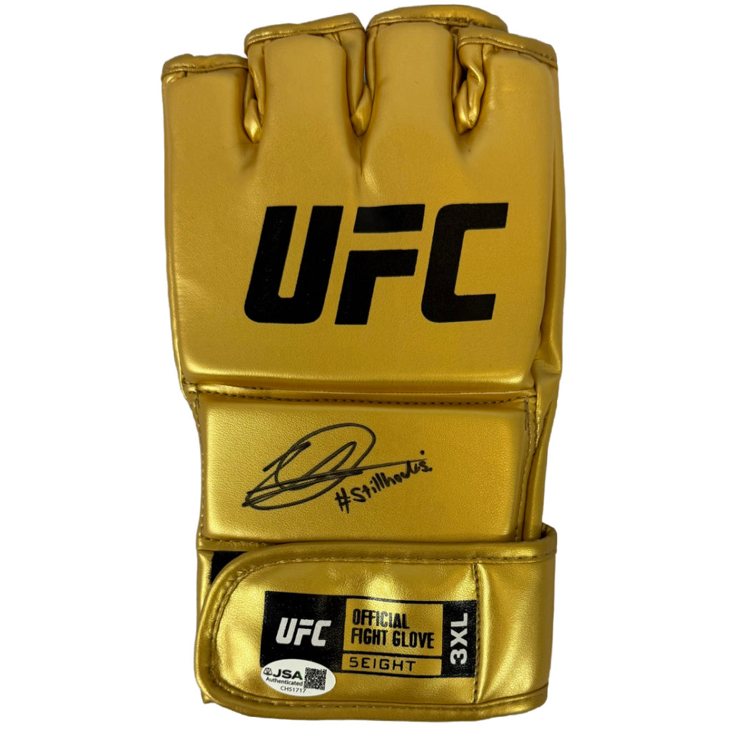 Dricus Du Plessis autographed signed inscribed gold glove UFC JSA Stillknocks