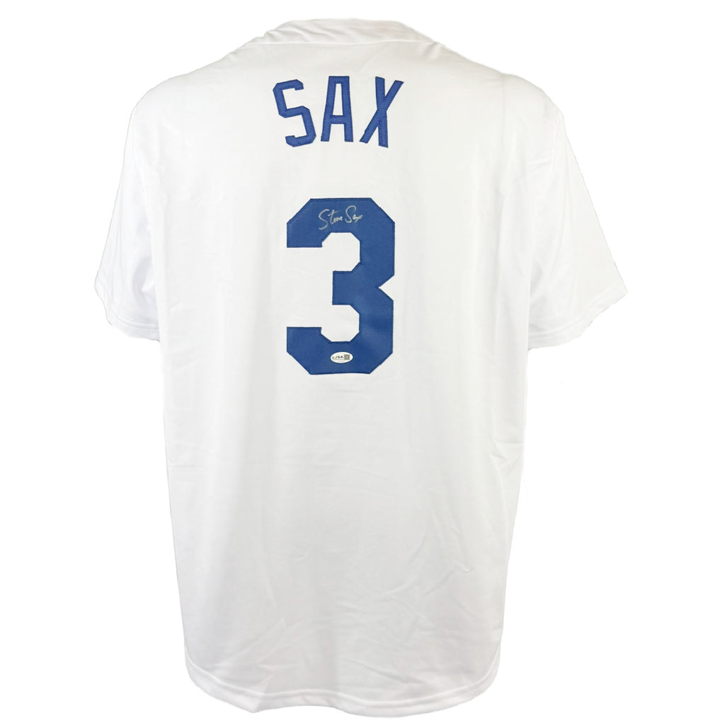 STEVE SAX SIGNED AUTOGRAPHED WHITE PRO STYLE JERSEY JSA COA