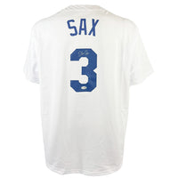 STEVE SAX SIGNED AUTOGRAPHED WHITE PRO STYLE JERSEY JSA COA