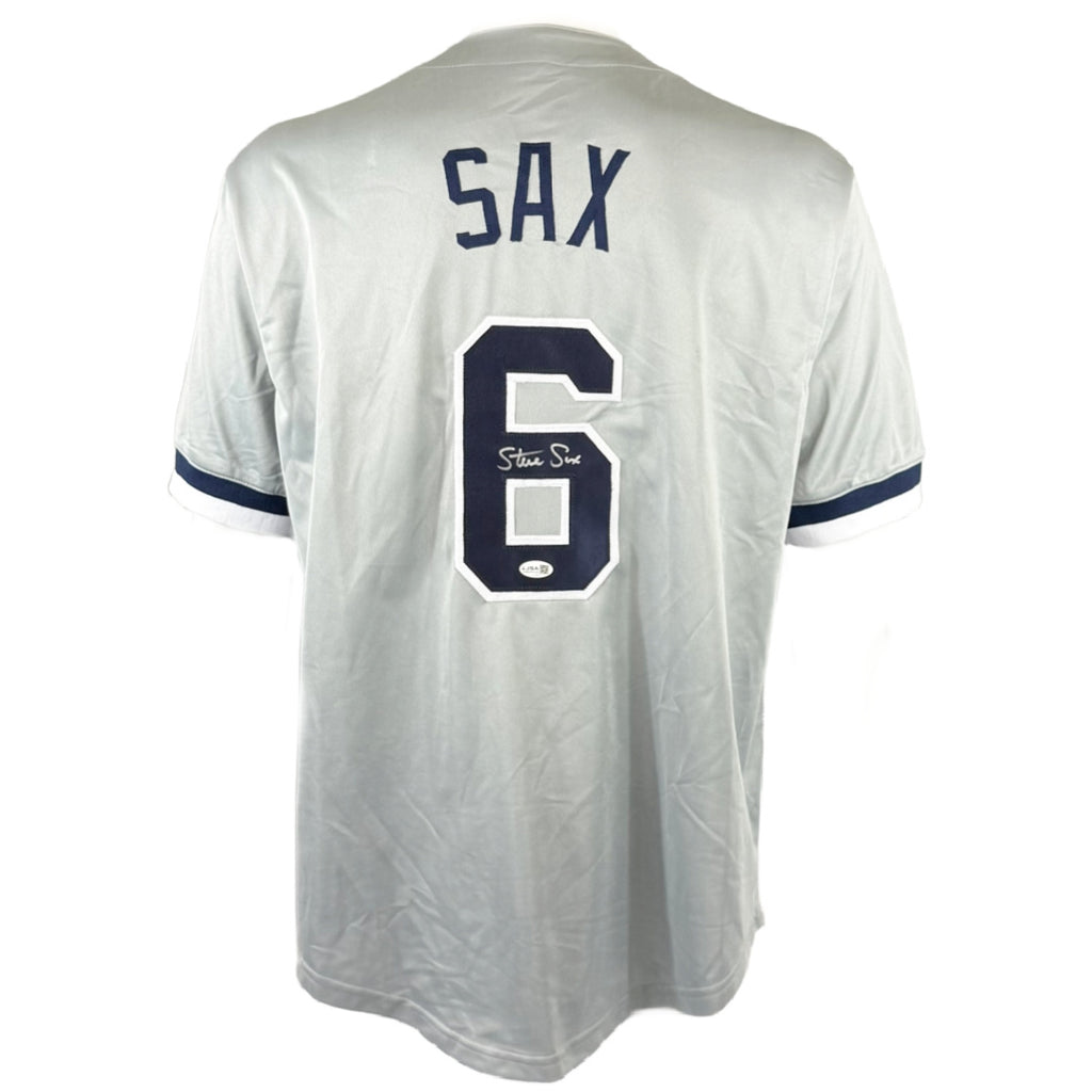 STEVE SAX SIGNED AUTOGRAPHED GREY PRO STYLE JERSEY JSA COA