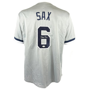 STEVE SAX SIGNED AUTOGRAPHED GREY PRO STYLE JERSEY JSA COA