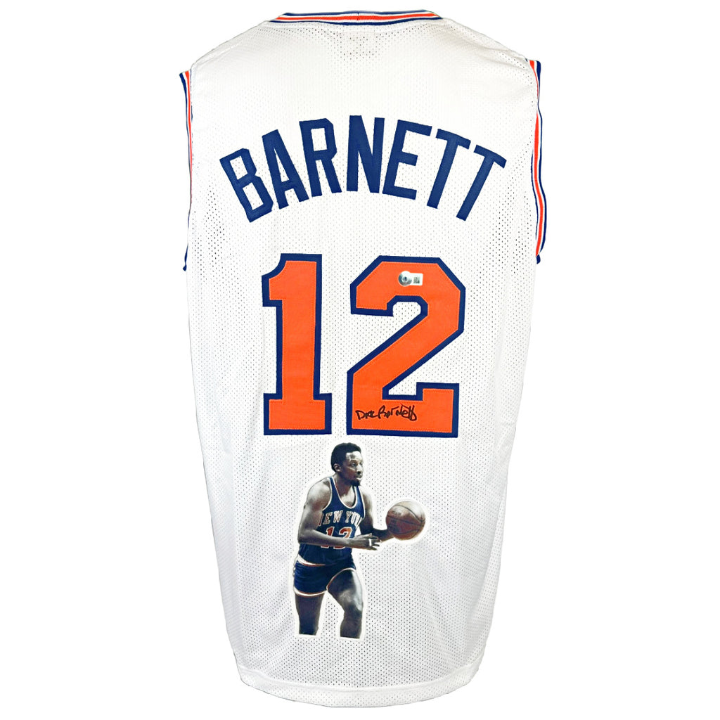 Dick Barnett autographed signed jersey NBA New York Knicks JSA COA