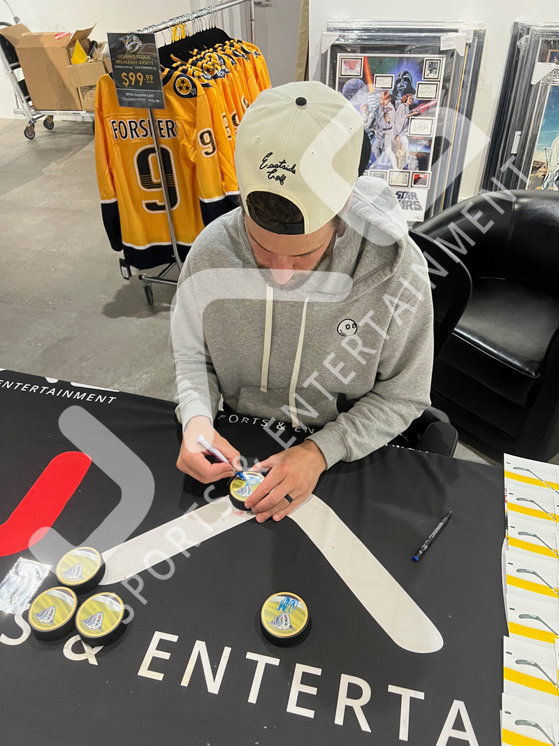 Roman Josi autographed signed Retro Reverse puck NHL Nashville Predators JSA COA