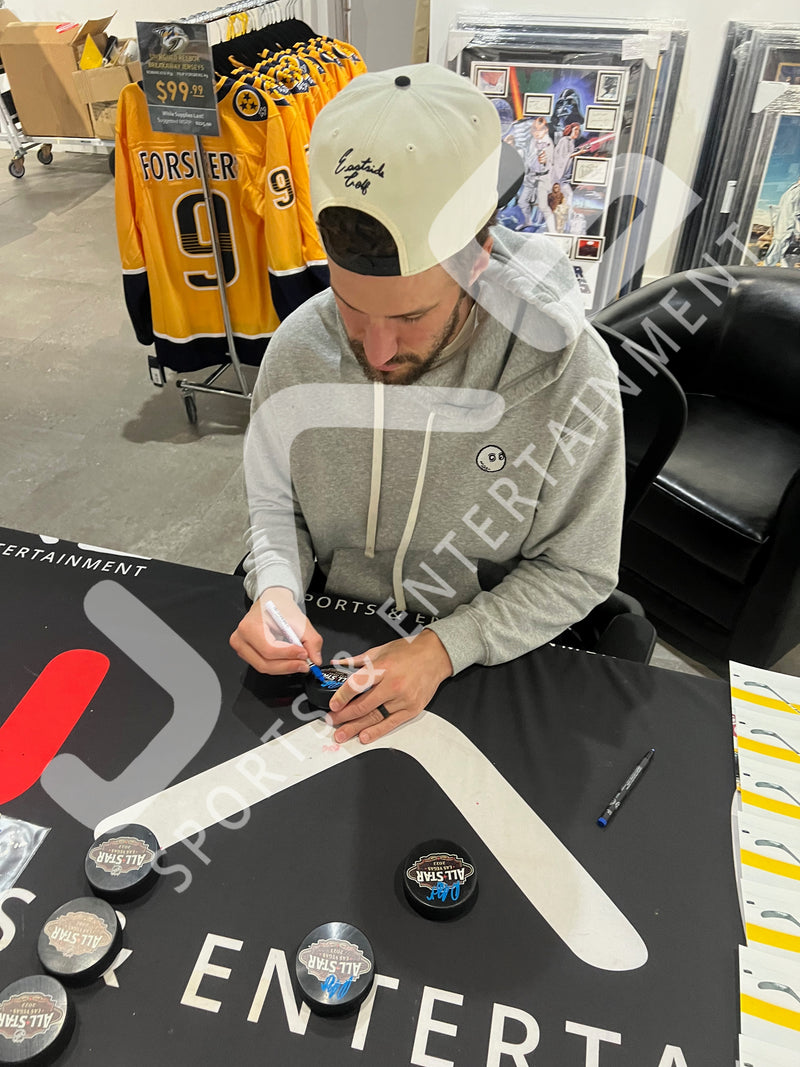 Roman Josi autographed signed Draft puck NHL Nashville Predators JSA COA
