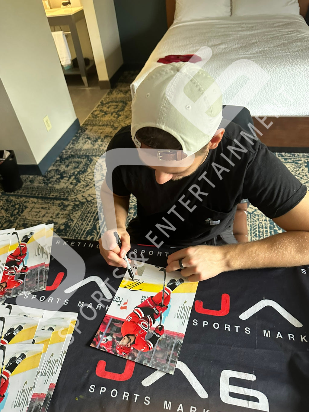 Jesperi Kotkaniemi autographed signed 8x10 photo NHL Carolina Hurricanes JSA COA