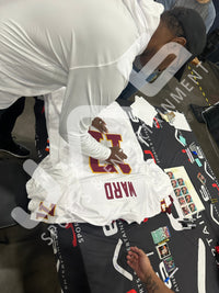 Charlie Ward inscribed signed college football jersey JSA COA