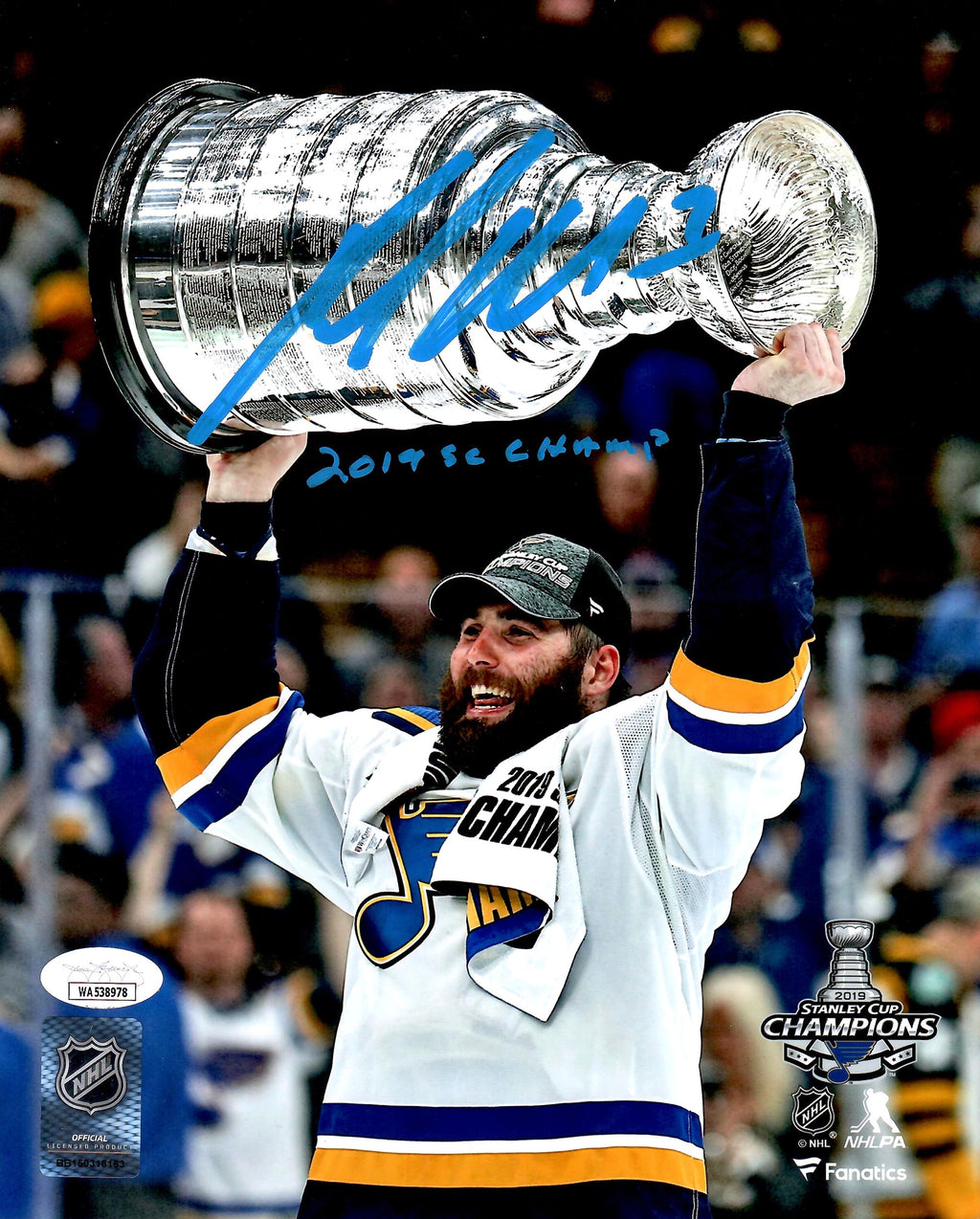 Pat Maroon autographed signed inscribed 8x10 photo NHL St. Louis Blues JSA COA