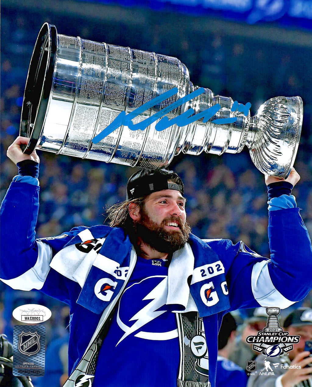 Pat Maroon signed 8x10 photo NHL Tampa Bay Lightning JSA COA St. Louis Blues