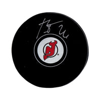 Patrik Elias autographed signed puck NHL New Jersey Devils JSA COA