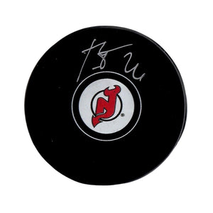 Patrik Elias autographed signed puck NHL New Jersey Devils JSA COA
