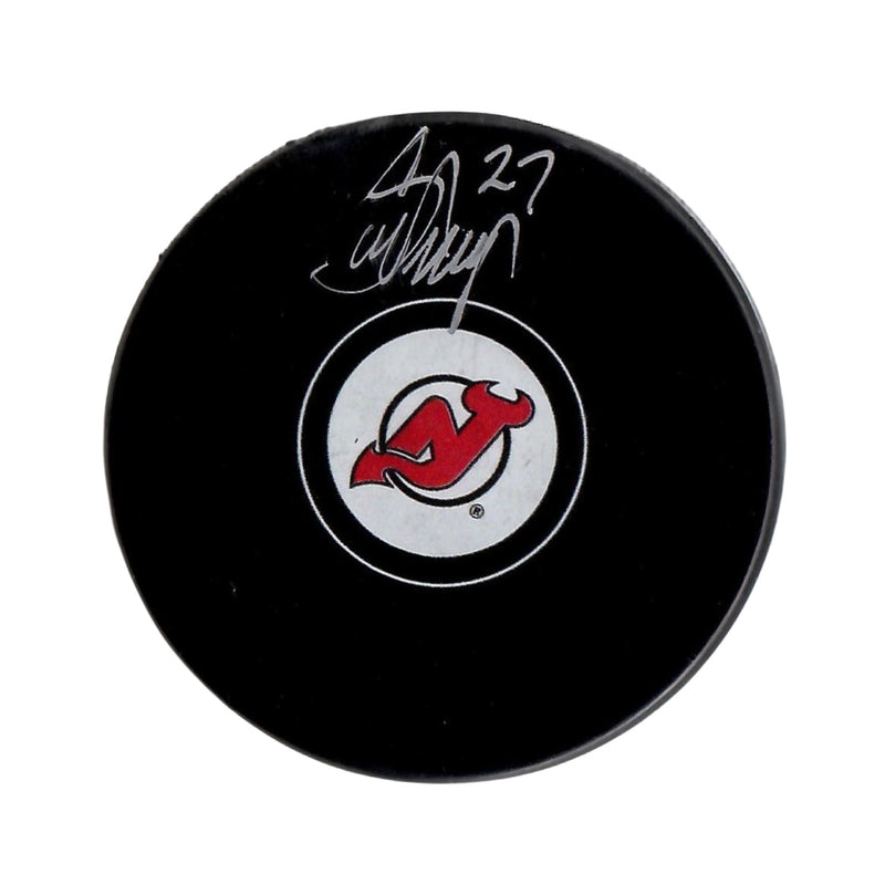 Scott Niedermayer autographed signed puck NHL New Jersey Devils JSA COA