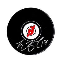 Travis Zajac autographed signed puck NHL New Jersey Devils JSA COA