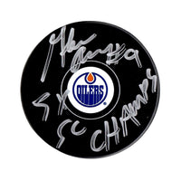 Glenn Anderson autographed signed draft puck NHL Edmonton Oilers JSA COA