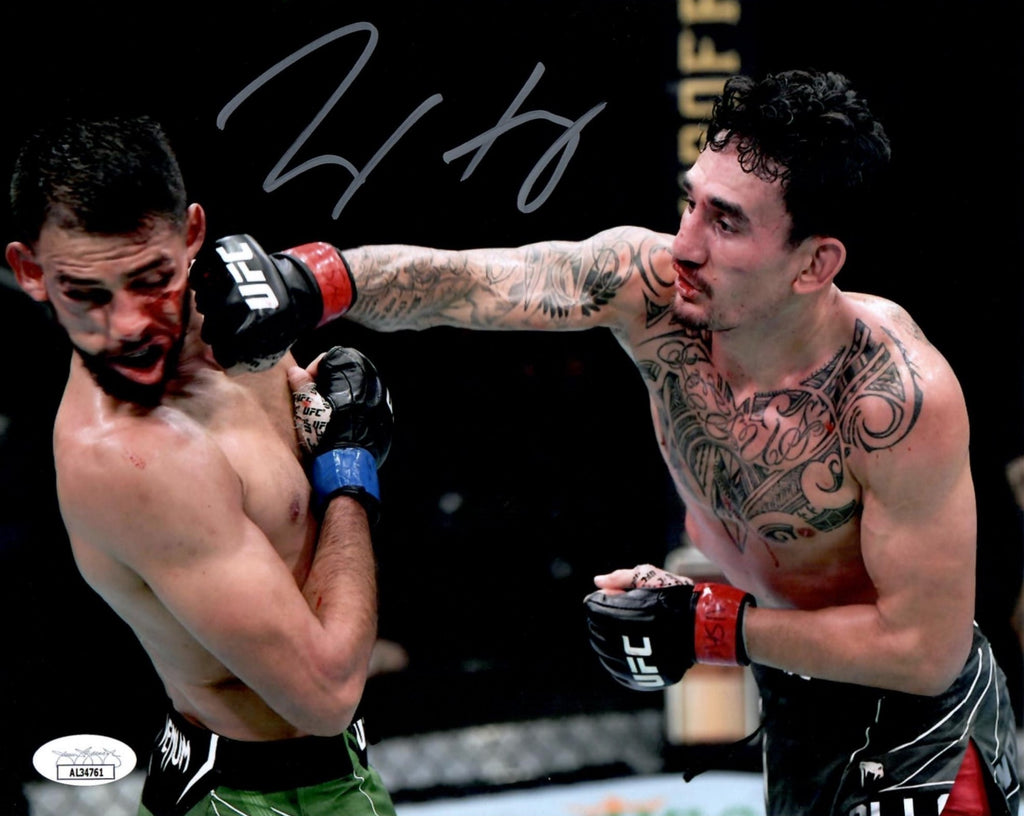 Max Holloway autographed signed 8x10 photo UFC Blessed JSA COA Yair Rodriguez
