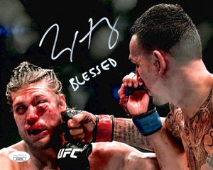 Max Holloway signed inscribed 8x10 photo UFC Blessed JSA COA Brian Ortega