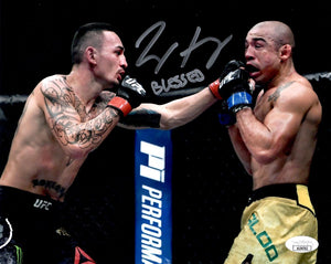 Max Holloway signed inscribed 8x10 photo UFC Blessed JSA COA Jose Aldo