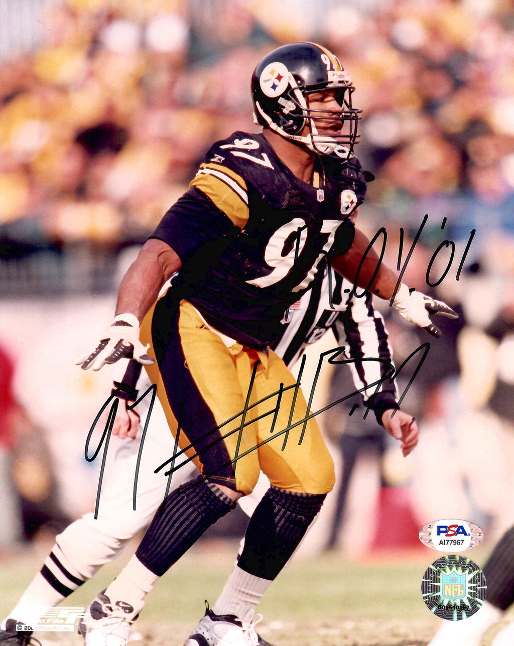 Kendrell Bell autographed signed inscribed 8x10 photo Pittsburgh Steelers PSA