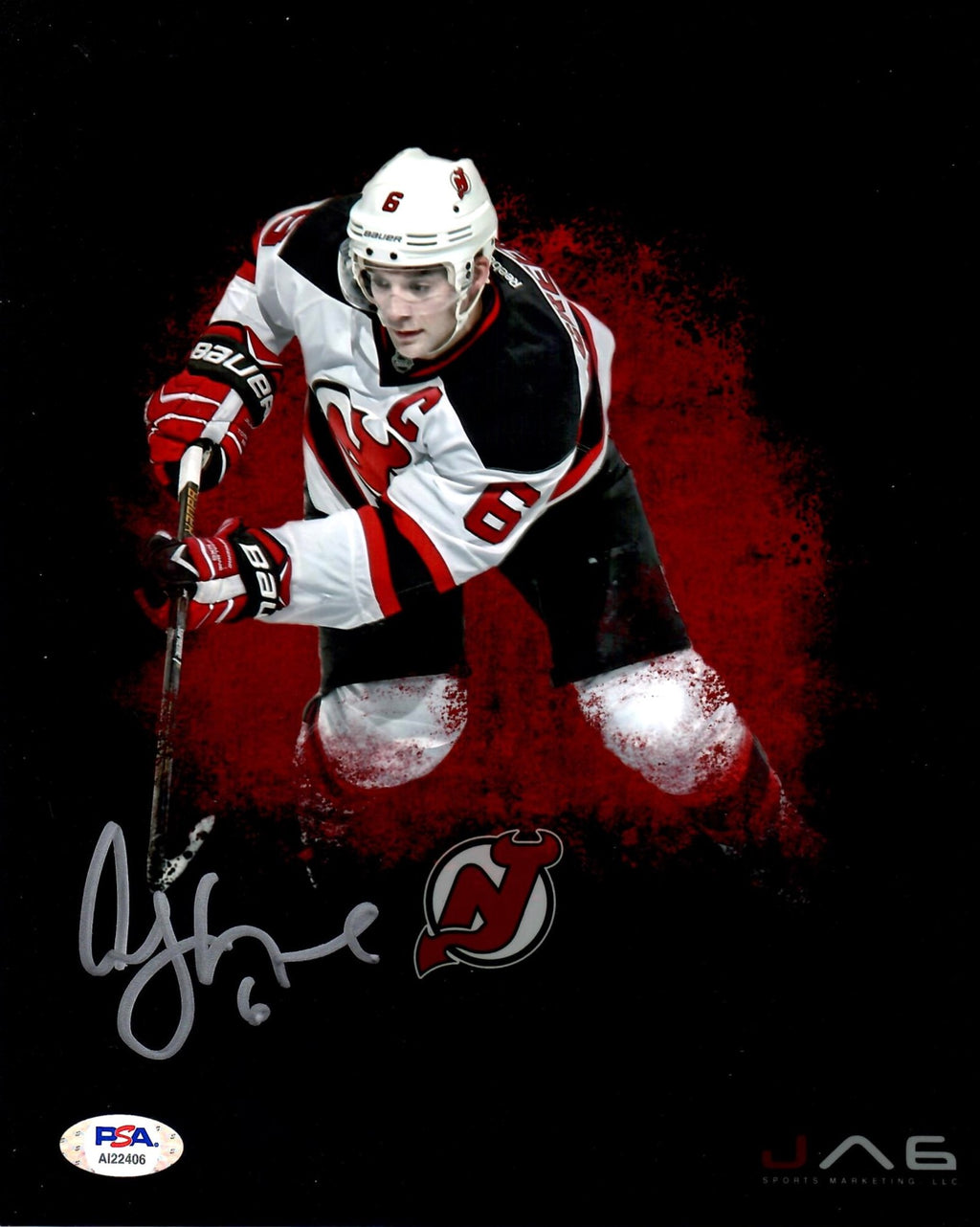 Andy Greene autographed signed 8x10 photo NHL New Jersey Devils PSA COA