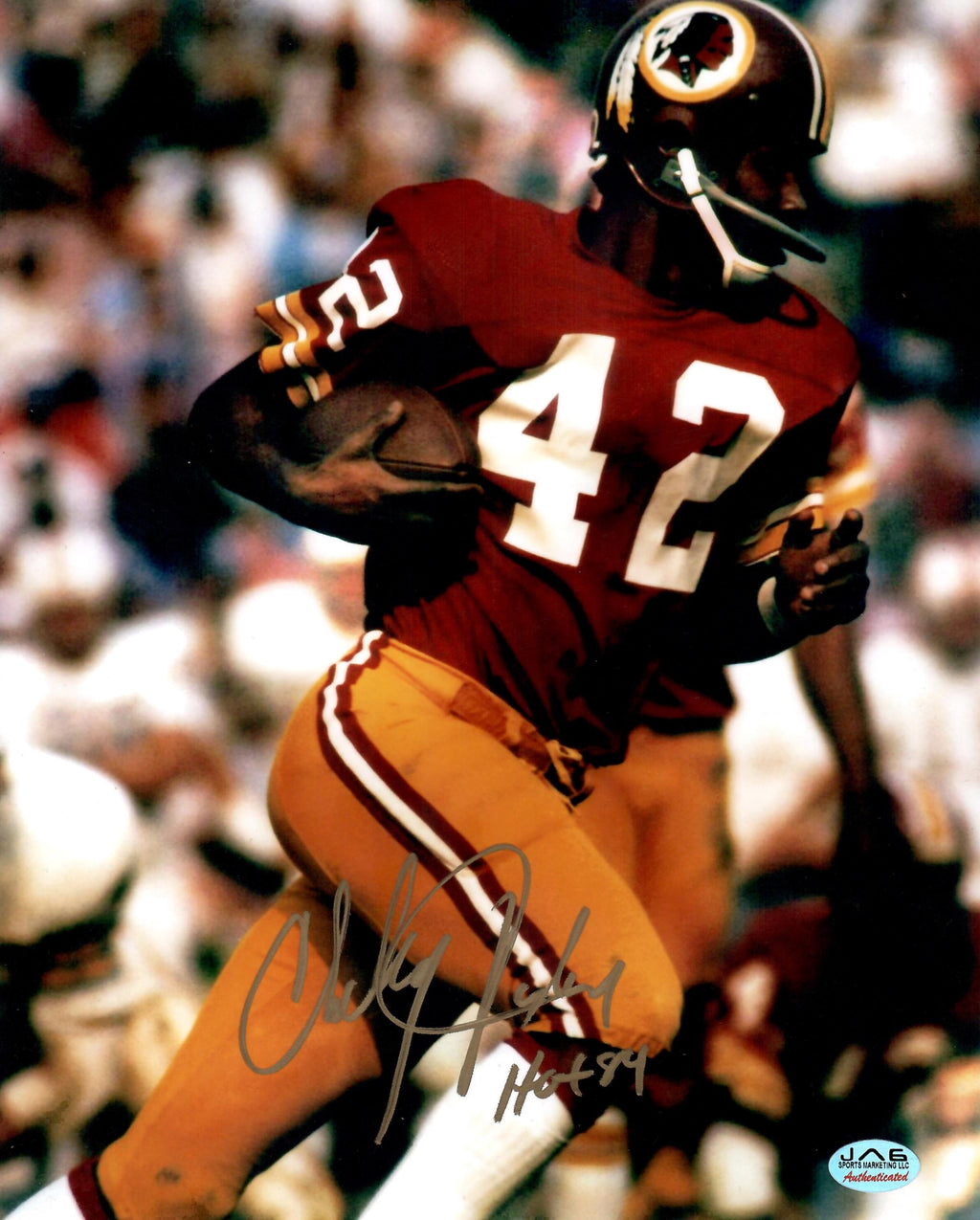 Charley Taylor signed inscribed 8x10 photo NFL Washington Redskins COA