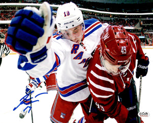 Jesper Fast autographed signed 8x10 photo NHL New York Rangers COA