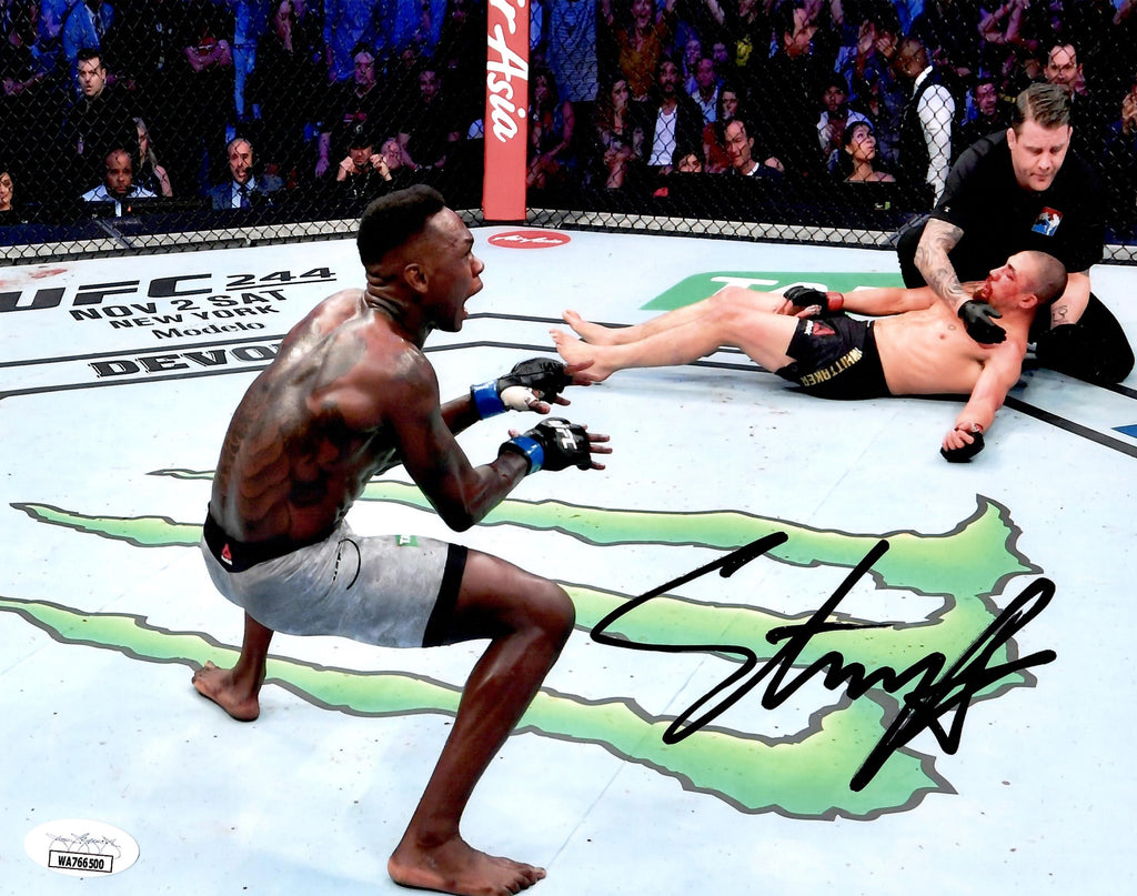 Israel Adesanya autographed 8x10 photo UFC Robert Whittaker JSA COA Style Bender