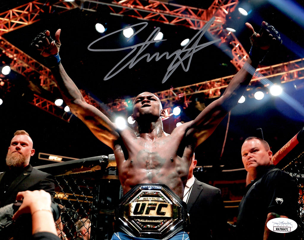 Israel Adesanya autographed signed 8x10 photo UFC Alex Pereira JSA Style Bender