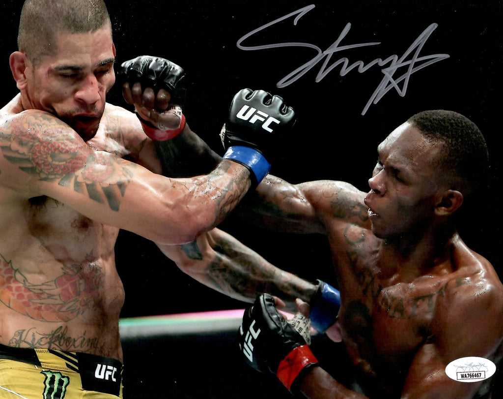 Israel Adesanya autographed signed 8x10 photo UFC Alex Pereira JSA Style Bender