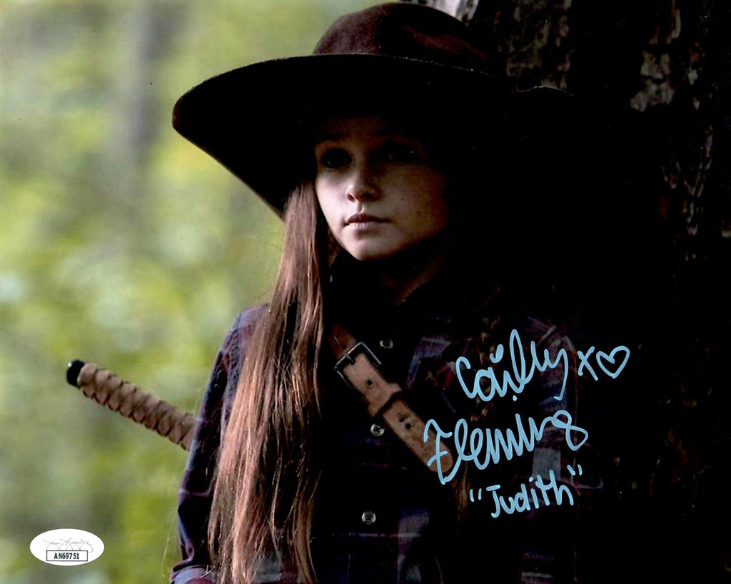 Cailey Fleming signed inscribed 8x10 photo The Walking Dead JSA COA