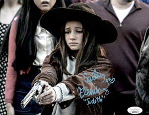 Cailey Fleming signed inscribed 8x10 photo The Walking Dead JSA COA
