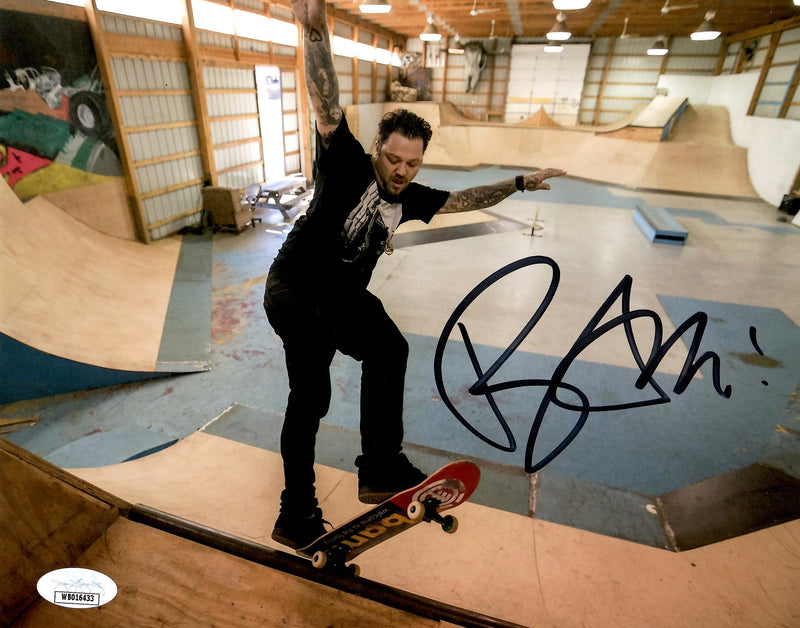 Bam Margera autographed signed 8x10 photo JSA COA Jackass