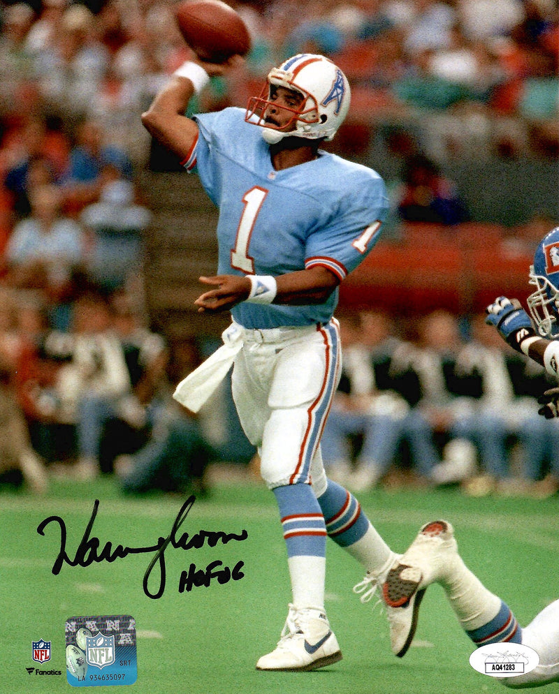 Warren Moon autographed signed inscribed 8x10 photo NFL Houston Oilers JSA COA