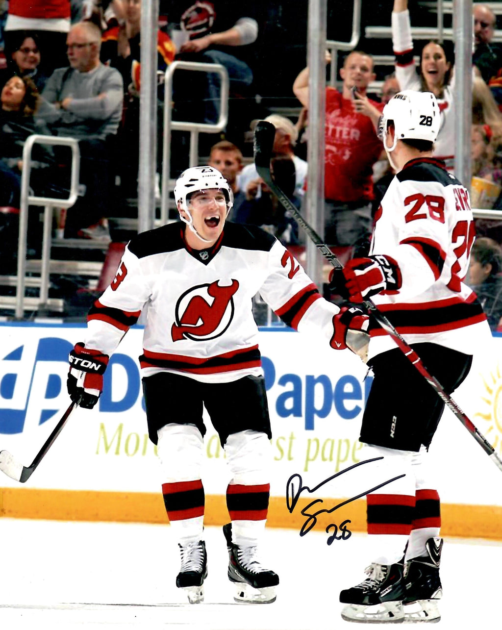 Damon Severson autographed signed 8x10 photo NHL New Jersey Devils COA