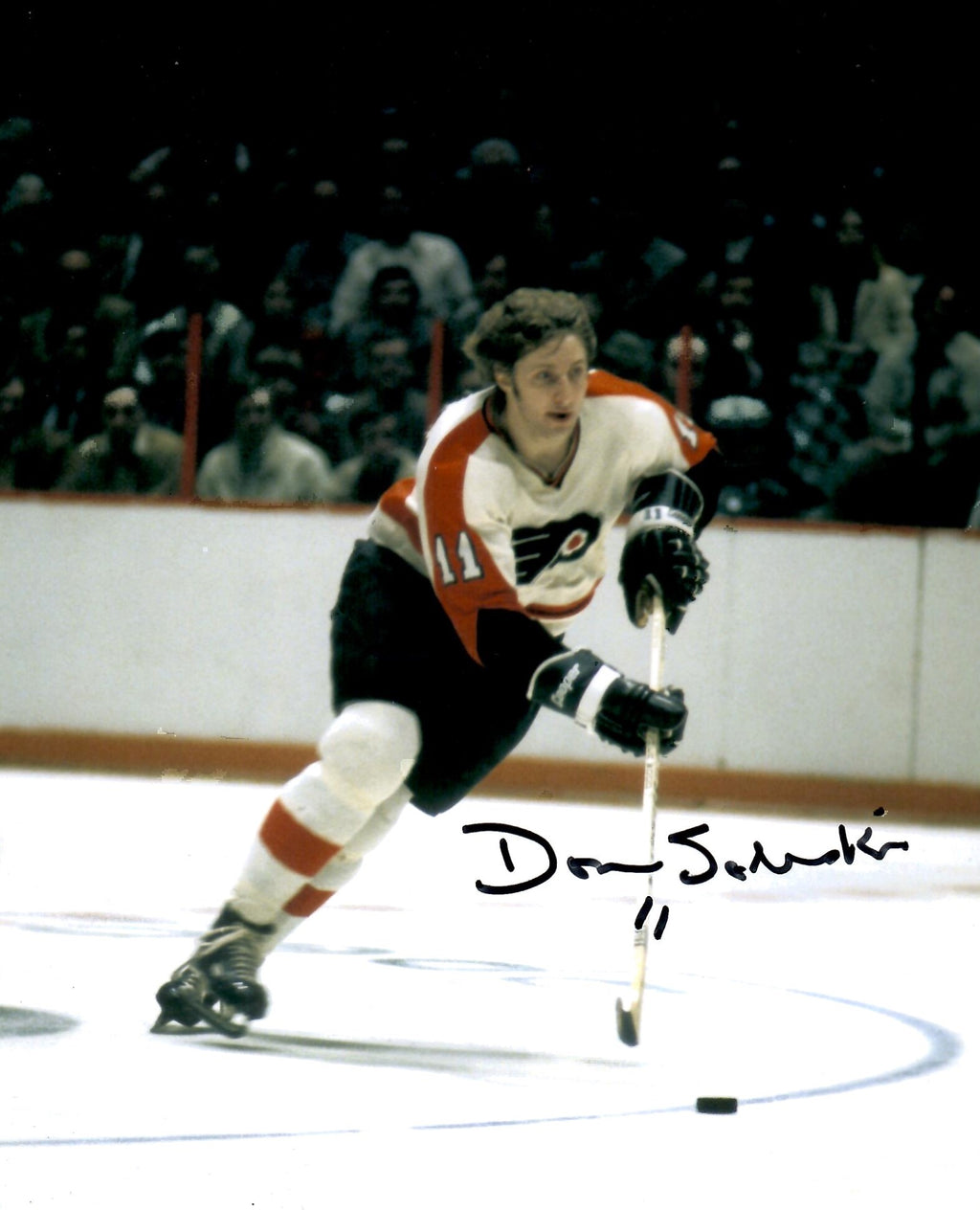 Dan Saleski autographed signed 8x10 photo NHL Philadelphia Flyers COA