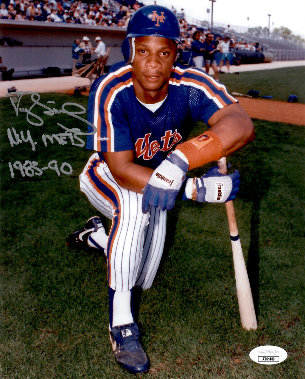 Darryl Strawberry autographed signed 8x10 photo MLB New York Mets JSA Strawman