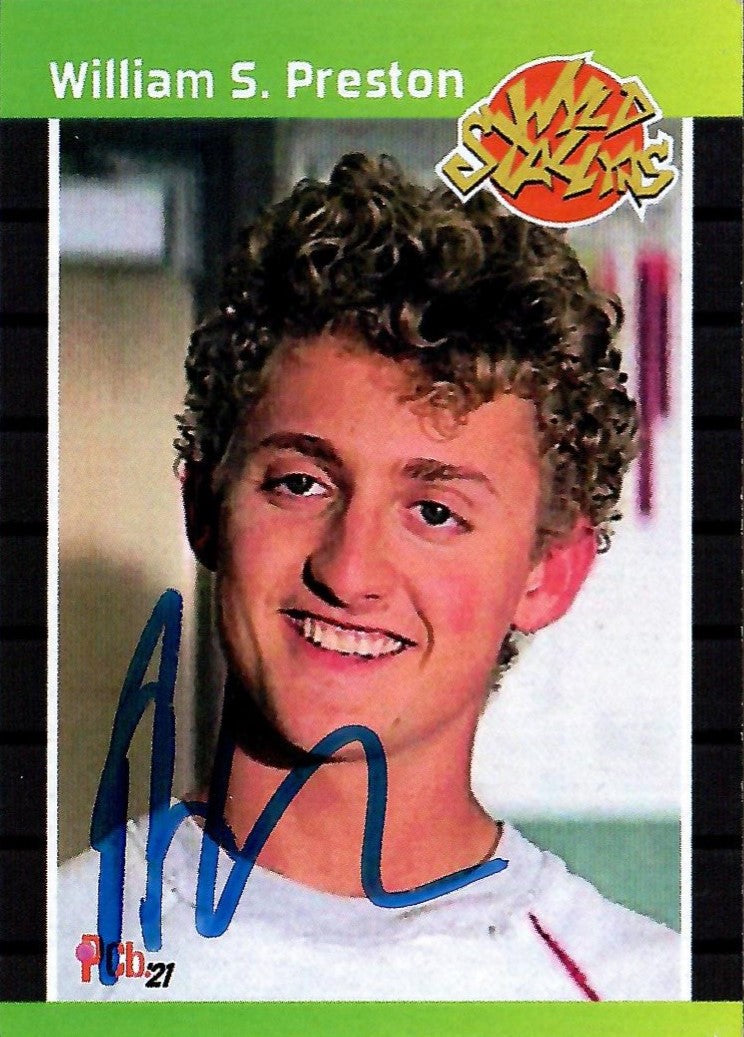 Alex Winter Signed Card The Lost Boys Bill & Ted's Excellent Adventure