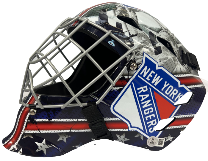 Mike Richter autographed signed fullsize helmet NHL New York Rangers Beckett