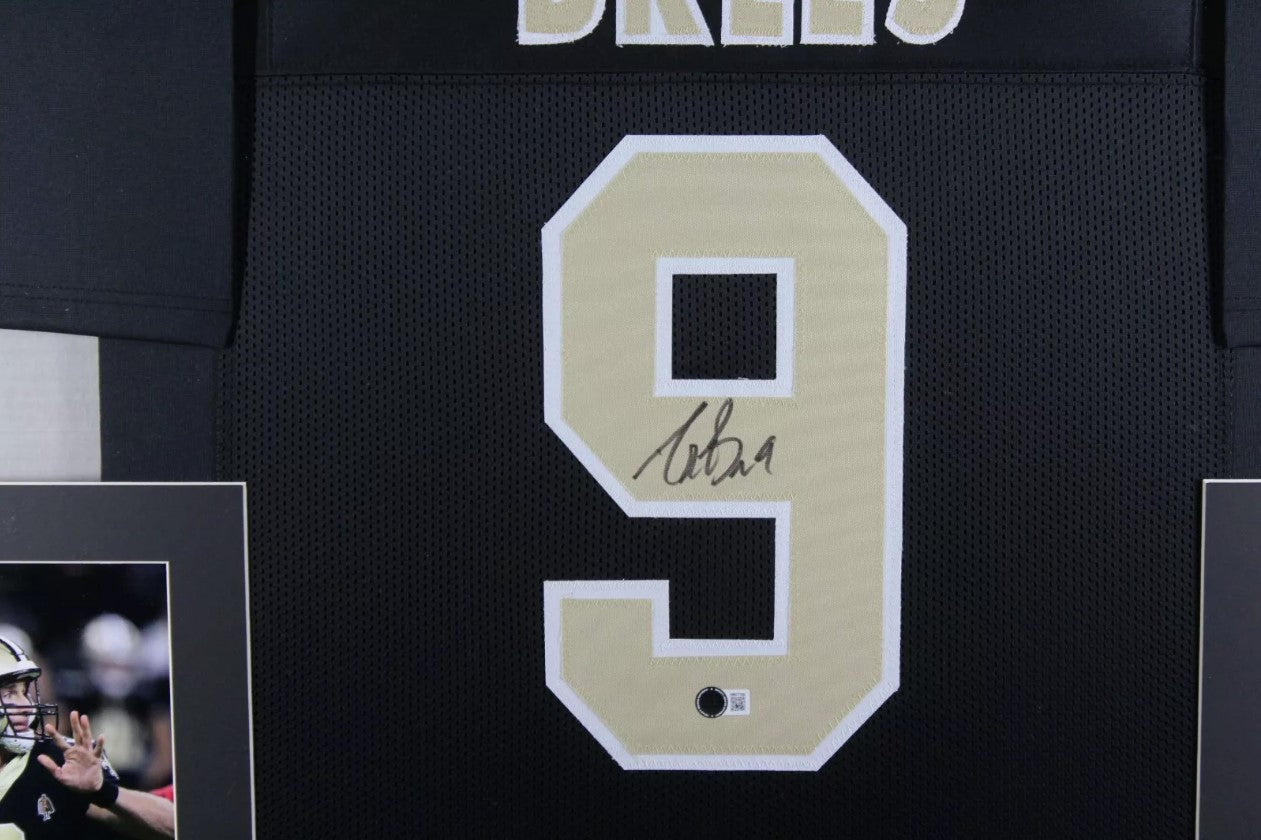 Drew Brees autographed signed framed jersey NFL New Orleans Saints