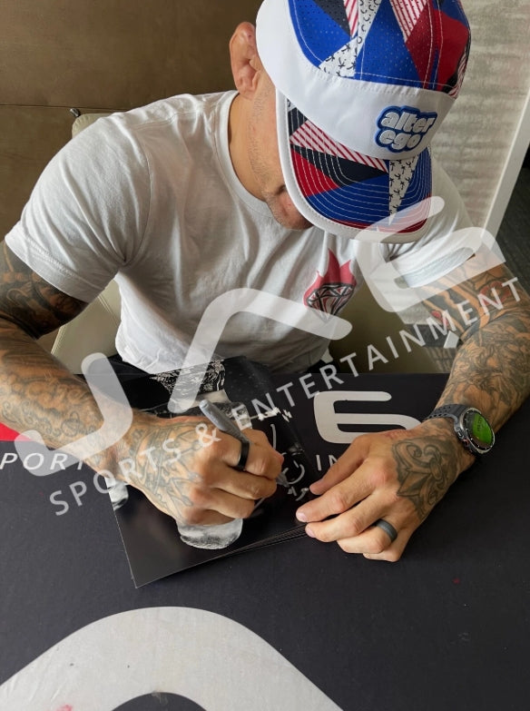 Dustin Poirier inscribed signed framed 8x10 photo UFC JSA COA The Diamond