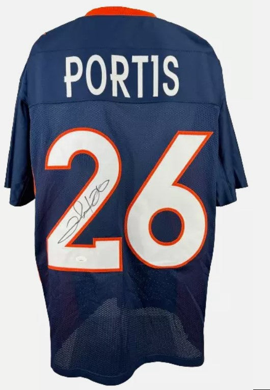 CLINTON PORTIS AUTOGRAPHED SIGNED CUSTOM NAVY PRO STYLE JERSEY JSA COA