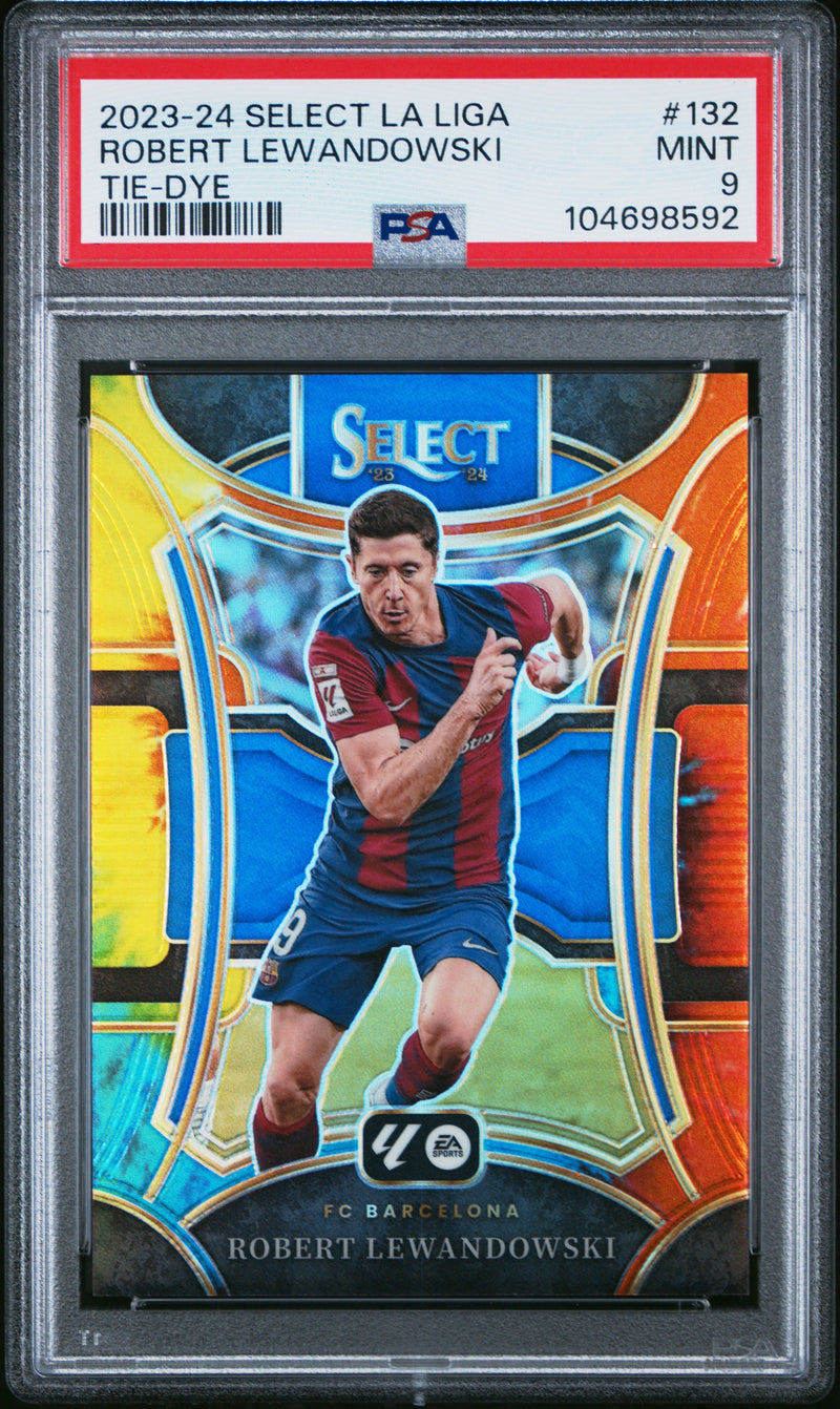 Robert Lewandowski 2023-24 Panini Select Tie Dye /30 PSA 9 #132